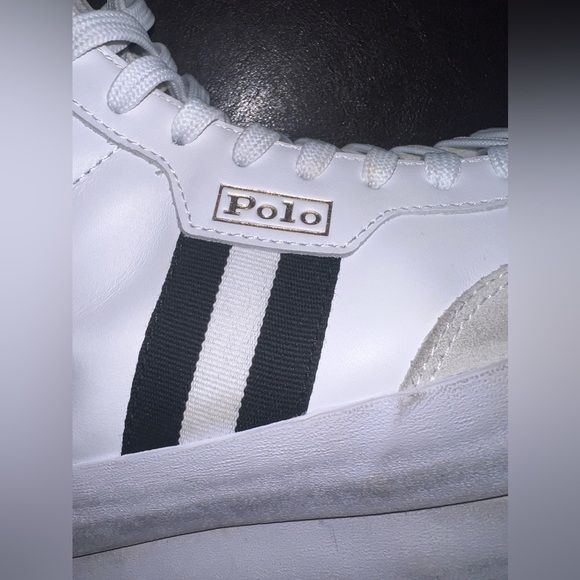 Polo Ralph Lauren Court Gervin Vulc Mid Top Leather Sneaker men’s size 10 - Picture 7 of 12